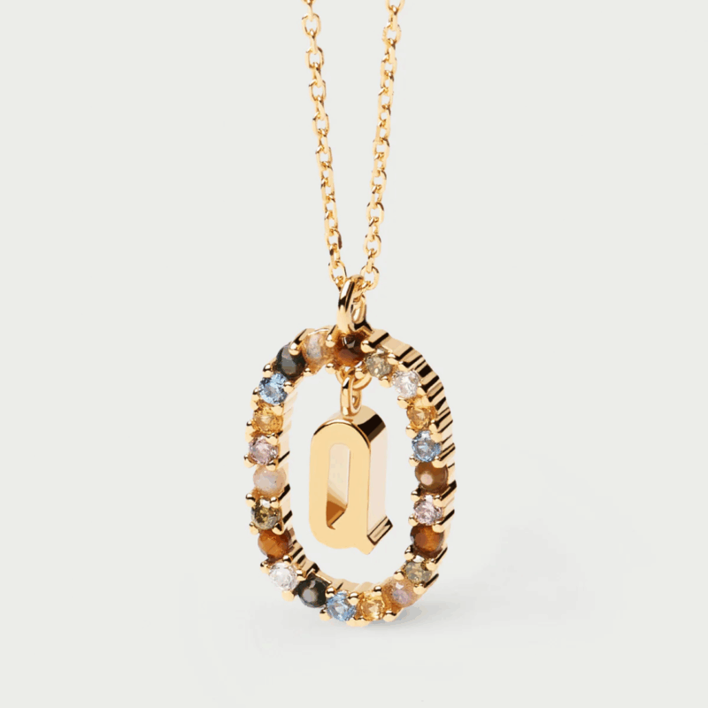 Rainbow letter necklace - PDPAOLA - Silverado Jewellery