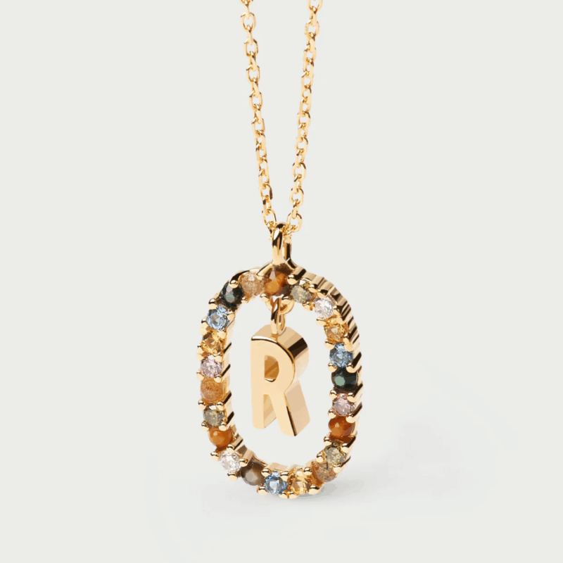 Rainbow letter necklace - PDPAOLA - Silverado Jewellery