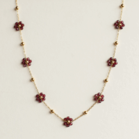 Red Flower Amie Necklace, Silverado Jewellery.