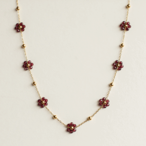 Red Flower Amie Necklace, Silverado Jewellery.