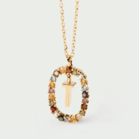Rainbow letter necklace - PDPAOLA - Silverado Jewellery