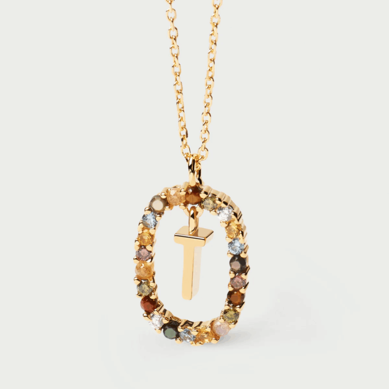 Rainbow letter necklace - PDPAOLA - Silverado Jewellery