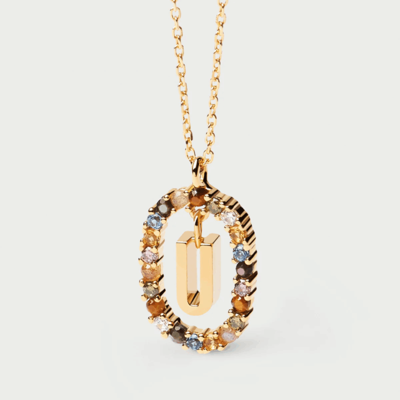 Rainbow letter necklace - PDPAOLA - Silverado Jewellery