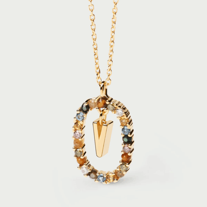 Rainbow letter necklace - PDPAOLA - Silverado Jewellery