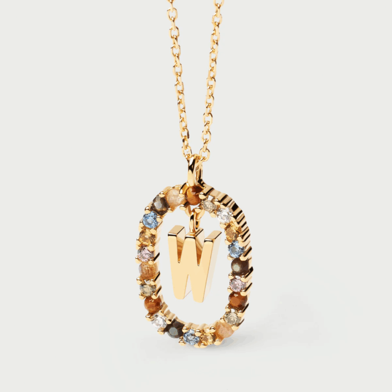 Rainbow letter necklace - PDPAOLA - Silverado Jewellery