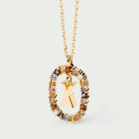 Rainbow letter necklace - PDPAOLA - Silverado Jewellery