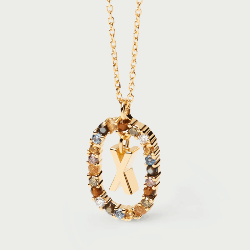 Rainbow letter necklace - PDPAOLA - Silverado Jewellery