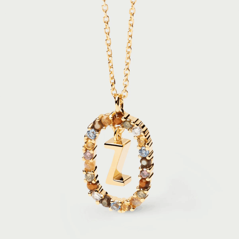 Rainbow letter necklace - PDPAOLA - Silverado Jewellery