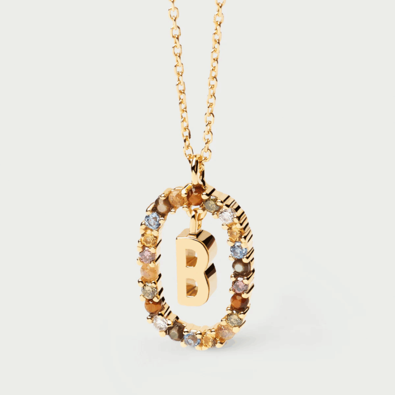 Rainbow letter necklace - PDPAOLA - Silverado Jewellery