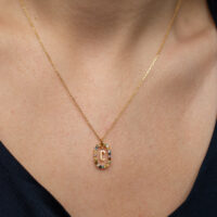 Rainbow Letter Necklace