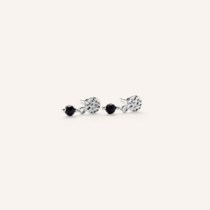 Black Nature silver stud earrings - Pernille corydon - Silverado Jewellery