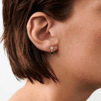 Black Nature silver stud earrings - Pernille corydon - Silverado Jewellery