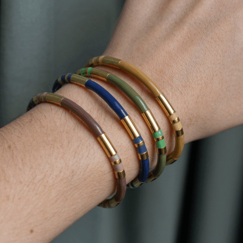 Stripe Amie cuffs. Silverado Jewellery