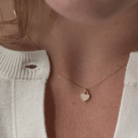 latte heart necklace - One and Eight - Silverado Jewellery
