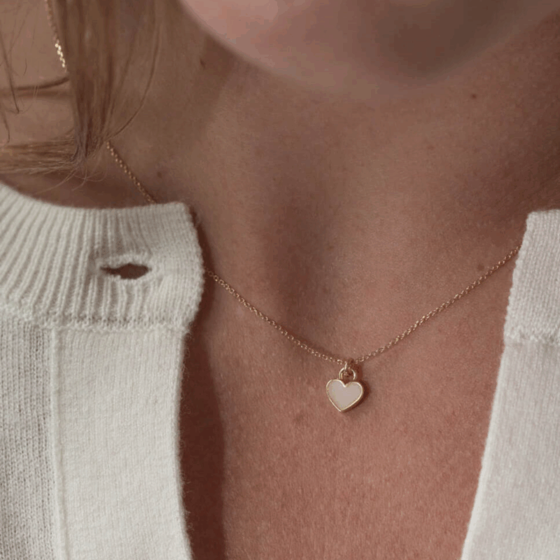 latte heart necklace - One and Eight - Silverado Jewellery