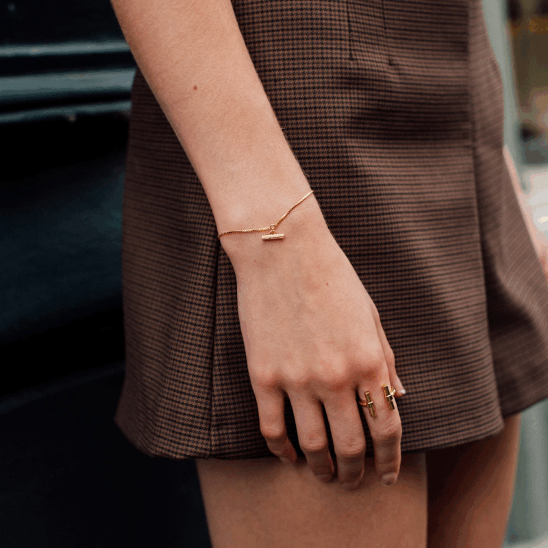mini T-bar bracelet - Rachel Jackson - SIlverado Jewellery