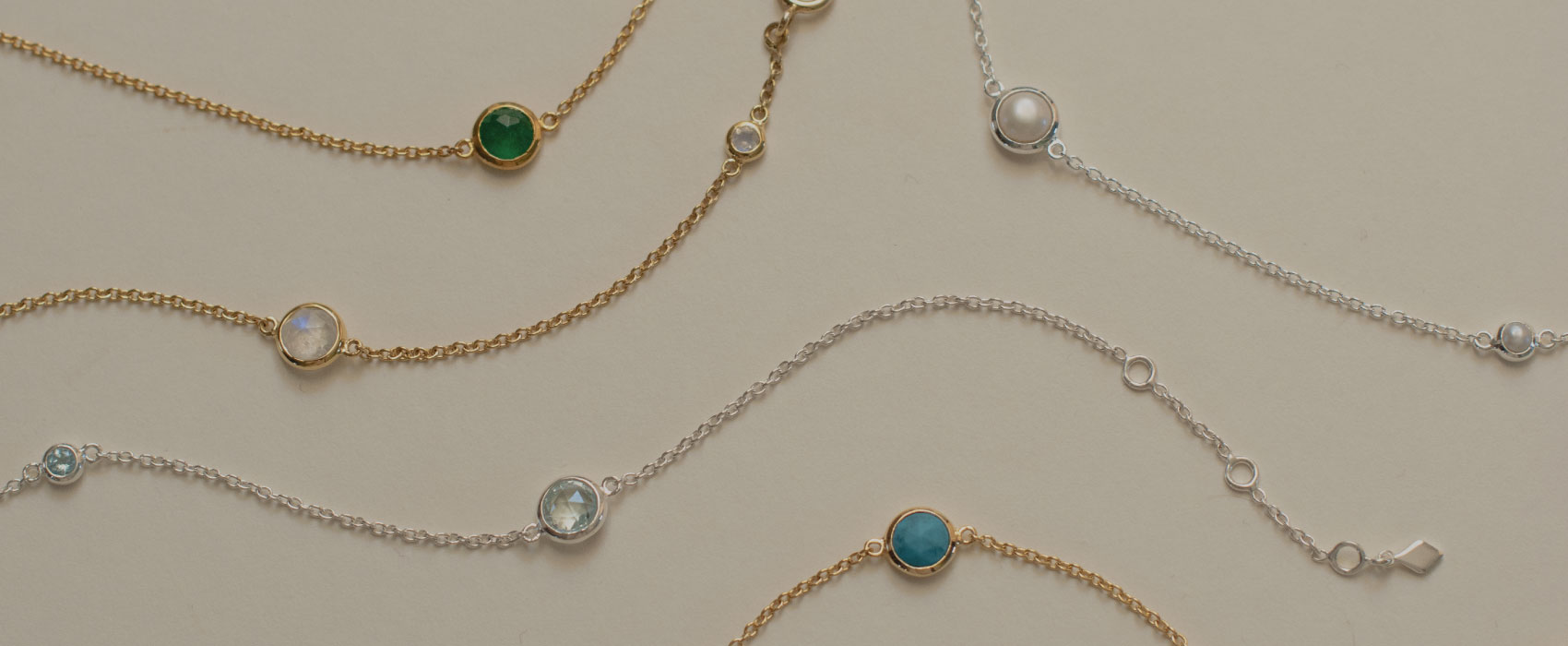 Birthstonebracelets 9ct Gold Emerald Necklace