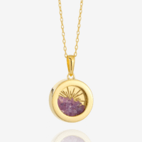small birthstone amethyst amulet - Rachel Jackson - Silverado Jewellery