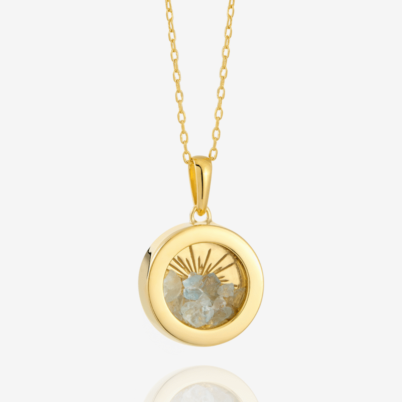 small birthstone aquamarine amulet - Rachel Jackson - Silverado Jewellery