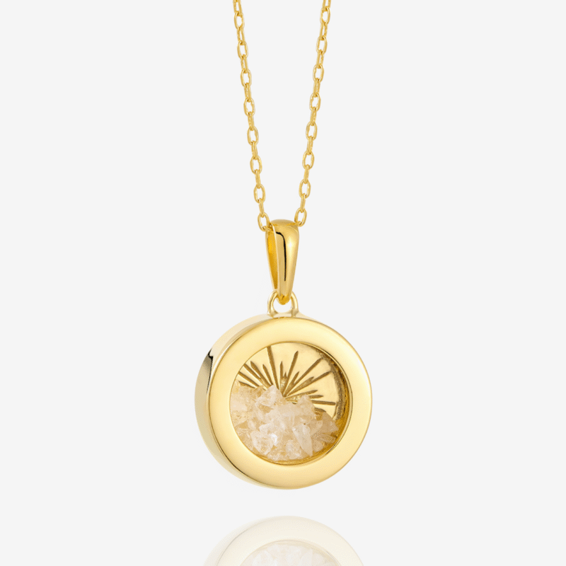 small birthstone rock crystal amulet - Rachel Jackson - Silverado Jewellery