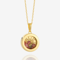 small birthstone tourmaline amulet - Rachel Jackson - Silverado Jewellery