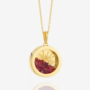 Medium birthstone garnet amulet - Rachel Jackson - Silverado Jewellery Medium birthstone garnet amulet - Rachel Jackson - Silverado Jewellery