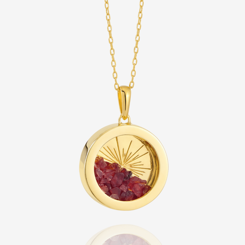 Medium birthstone garnet amulet - Rachel Jackson - Silverado Jewellery Medium birthstone garnet amulet - Rachel Jackson - Silverado Jewellery