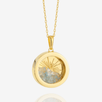 Medium birthstone aquamarine amulet - Rachel Jackson - Silverado Jewellery Medium birthstone aquamarine amulet - Rachel Jackson - Silverado Jewellery