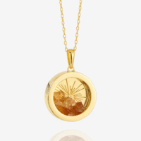 Medium birthstone citrine amulet - Rachel Jackson - Silverado Jewellery Medium birthstone citrine amulet - Rachel Jackson - Silverado Jewellery
