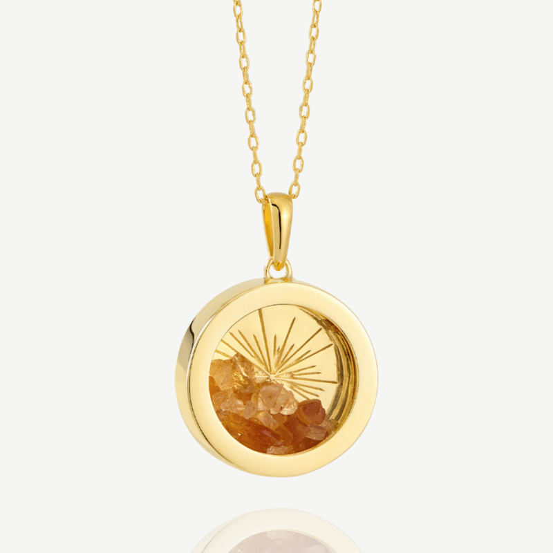 Medium birthstone citrine amulet - Rachel Jackson - Silverado Jewellery Medium birthstone citrine amulet - Rachel Jackson - Silverado Jewellery
