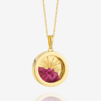 Medium birthstone ruby amulet - Rachel Jackson - Silverado Jewellery Medium birthstone ruby amulet - Rachel Jackson - Silverado Jewellery