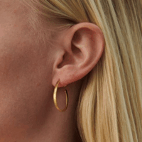 Silver Berlin Creoles Hoop Earrings