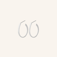 Silver Berlin Creoles Hoop Earrings