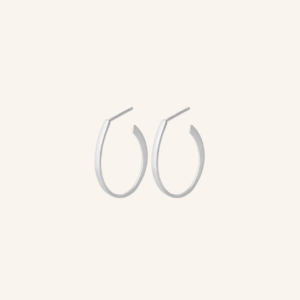 Silver Berlin Creoles Hoop Earrings