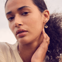 Rising Sun Huggie Hoop Earrings
