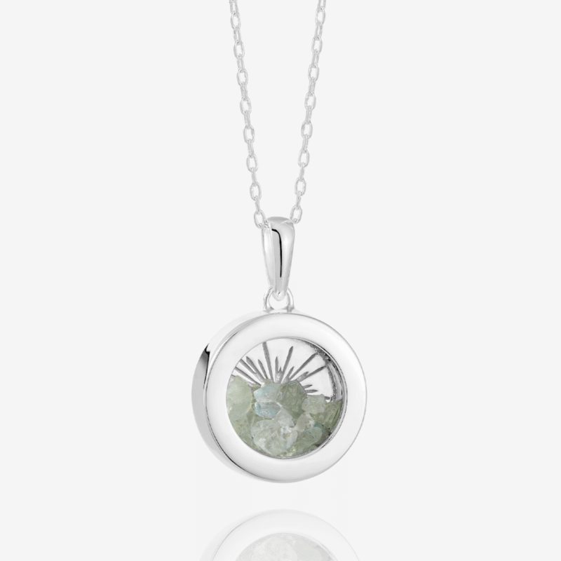 small silver birthstone aquamarine amulet - Rachel Jackson - Silverado Jewellery small silver birthstone aquamarine amulet - Rachel Jackson - Silverado Jewellery