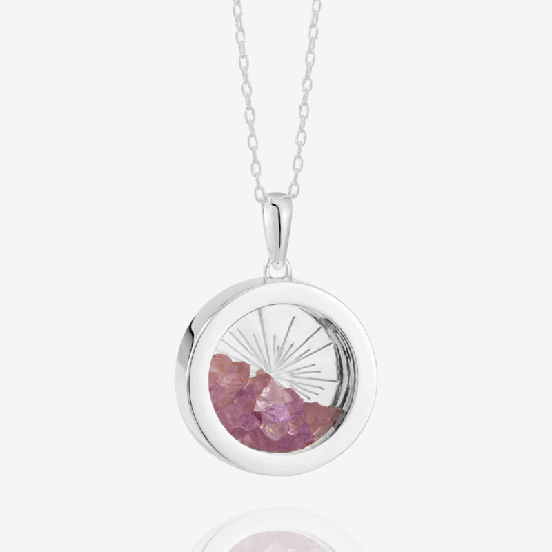 Medium silver birthstone amethyst amulet - Rachel Jackson - Silverado Jewellery Medium silver birthstone amethyst amulet - Rachel Jackson - Silverado Jewellery