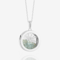Medium silver birthstone aquamarine amulet - Rachel Jackson - Silverado Jewellery Medium silver birthstone aquamarine amulet - Rachel Jackson - Silverado Jewellery