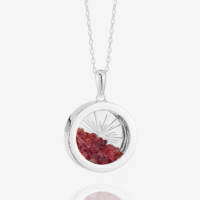 Medium silver birthstone garnet amulet - Rachel Jackson - Silverado Jewellery Medium silver birthstone garnet amulet - Rachel Jackson - Silverado Jewellery