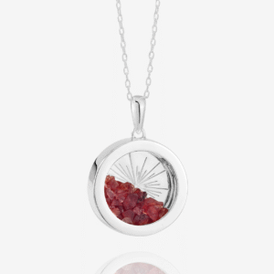 Medium silver birthstone garnet amulet - Rachel Jackson - Silverado Jewellery Medium silver birthstone garnet amulet - Rachel Jackson - Silverado Jewellery