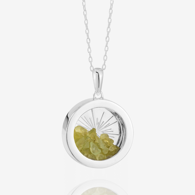 Medium silver birthstone peridot amulet - Rachel Jackson - Silverado Jewellery Medium silver birthstone peridot amulet - Rachel Jackson - Silverado Jewellery