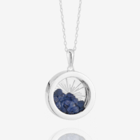 Medium silver birthstone sapphire amulet - Rachel Jackson - Silverado Jewellery Medium silver birthstone sapphire amulet - Rachel Jackson - Silverado Jewellery