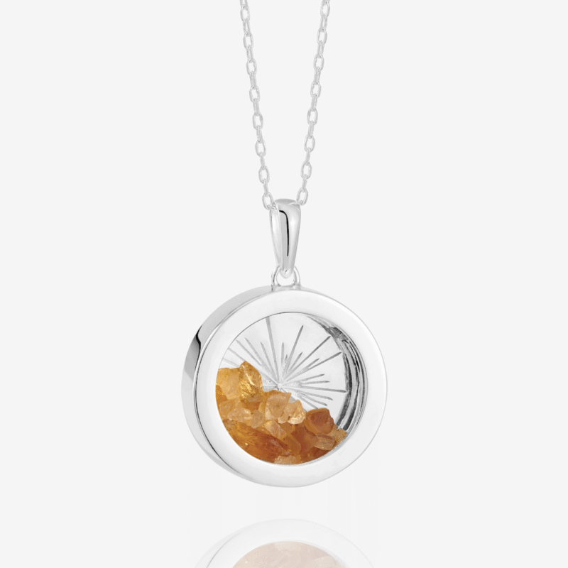 Medium silver birthstone citrine amulet - Rachel Jackson - Silverado Jewellery Medium silver birthstone citrine amulet - Rachel Jackson - Silverado Jewellery