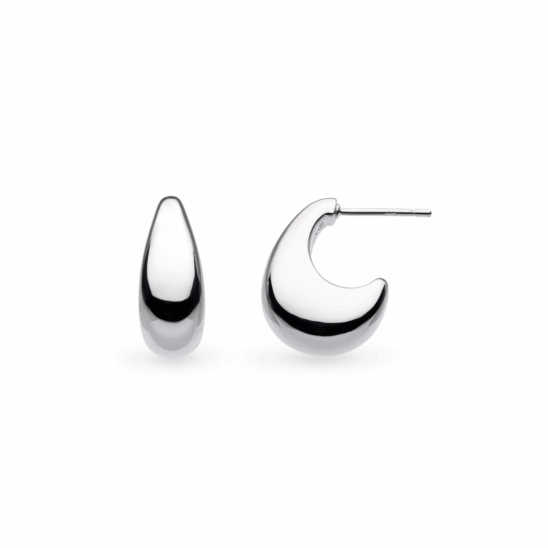 large coast pebble semi hoop earrings - Kit Heath - Silverado Jewellery