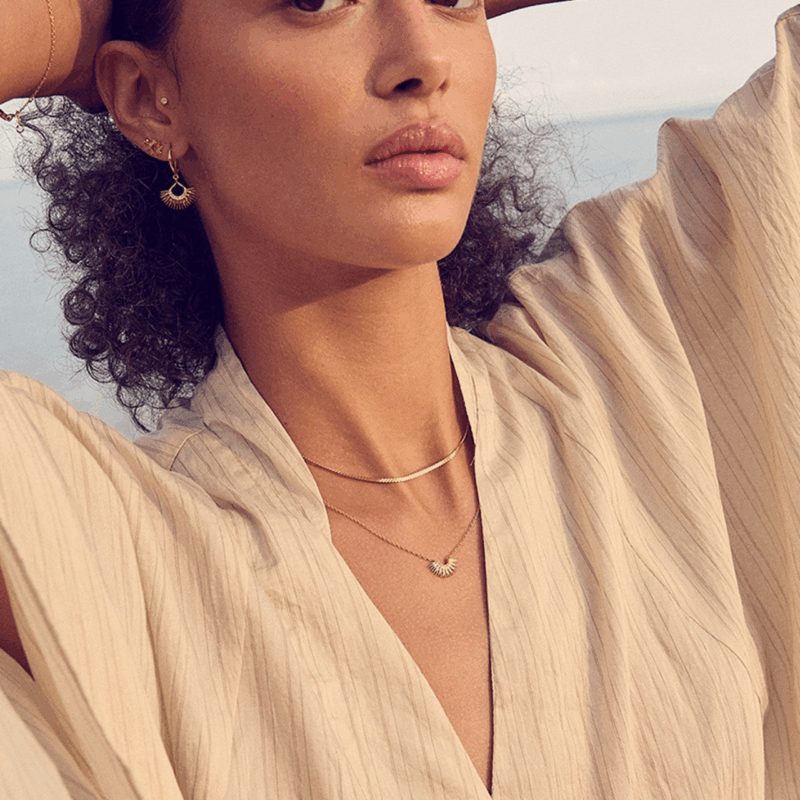 mini rising sun necklace - Rachel Jackson - Silverado Jewellery