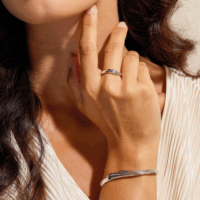 Oceane shell wave cuff bangle - Kit Heath - Silverado Jewellery