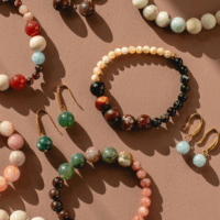 Fossil Stone Beaded Bracelet