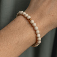 Fossil Stone Beaded Bracelet