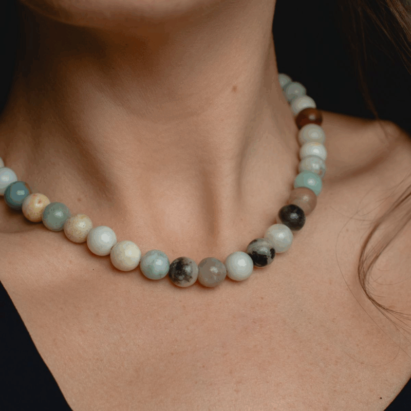 Green Amazonite Beaded Necklace