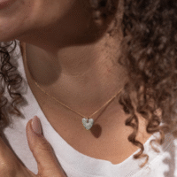 Blue porcelain heart necklace - One and Eight - Silverado Jewellery